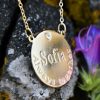 MOM coin necklace